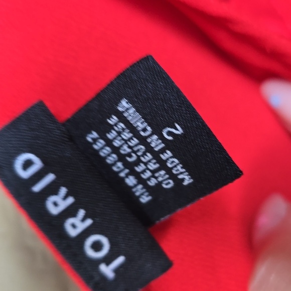 Torrid Embroidered Chiffon Cami Top 2x red - Picture 7 of 8